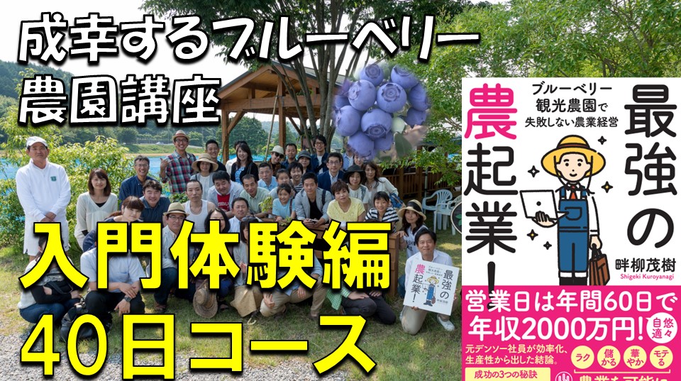 入門体験編オンライン40日コース】成幸するブルーベリー農園講座